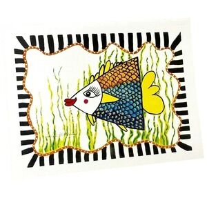 Fish Watercolor Painting Prints Notecards Envelopes Set NWOT Whimsical